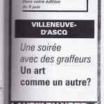 Affichette La Voix du Nord Edition Villeneuve d'Ascq